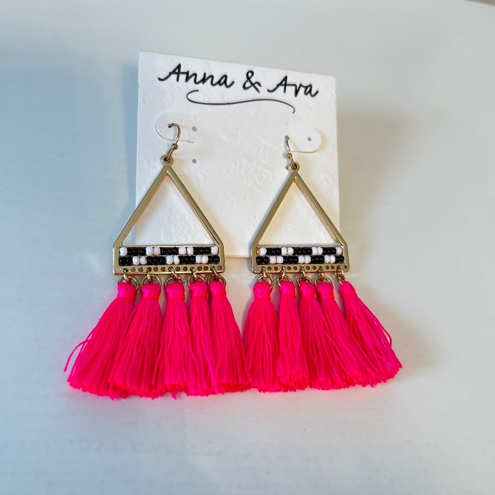 NWT Anna & Ava Tassel Earrings